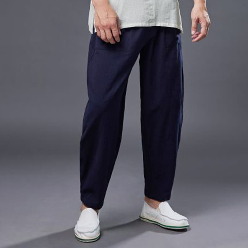 Cotton Ramie Linen Loose Meditation Harem Pants