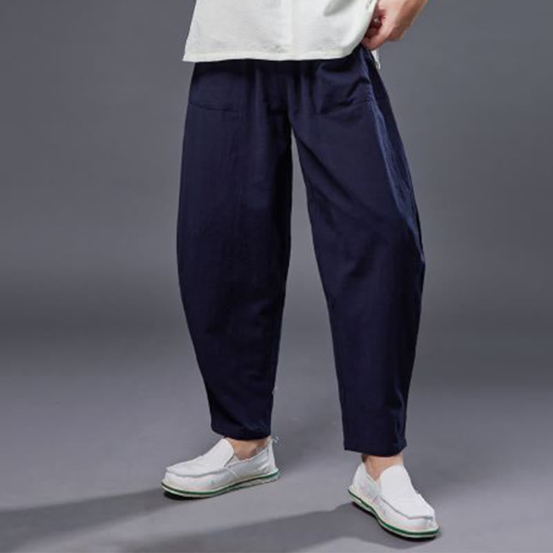 Cotton Ramie Linen Loose Meditation Harem Pants