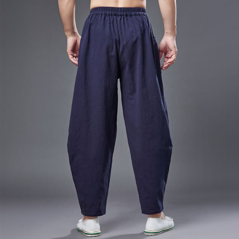 Cotton Ramie Linen Loose Meditation Harem Pants