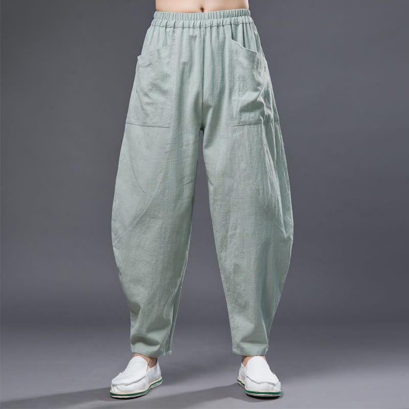 Cotton Ramie Linen Loose Meditation Harem Pants