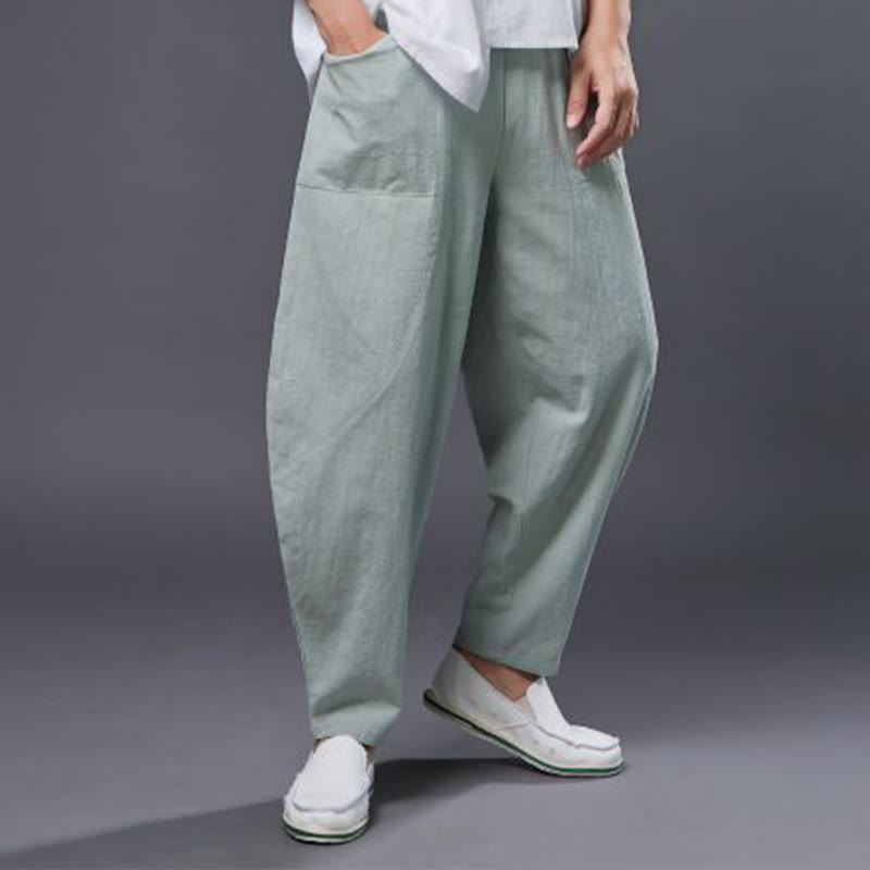 Cotton Ramie Linen Loose Meditation Harem Pants