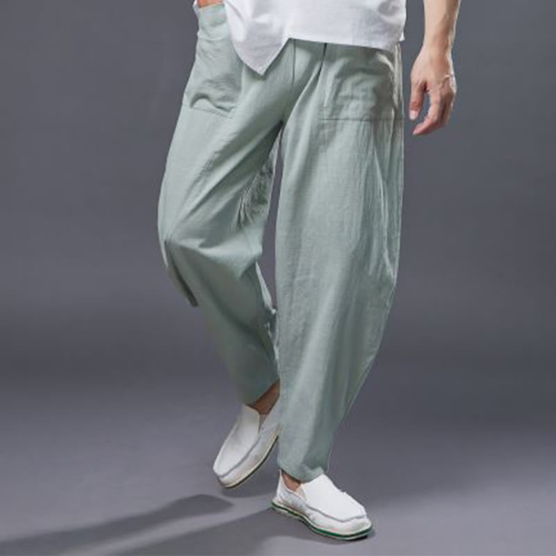 Cotton Ramie Linen Loose Meditation Harem Pants