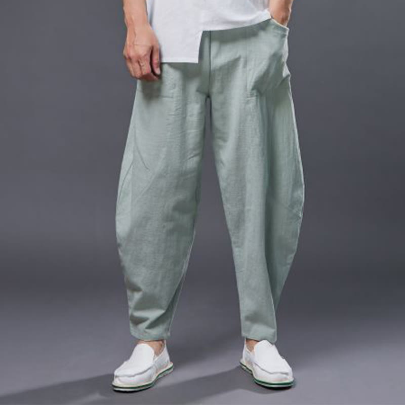 Cotton Ramie Linen Loose Meditation Harem Pants