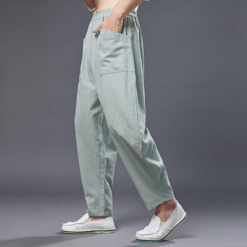 Cotton Ramie Linen Loose Meditation Harem Pants