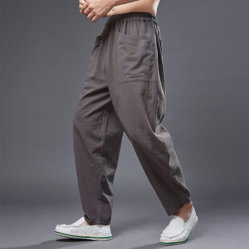 Cotton Ramie Linen Loose Meditation Harem Pants