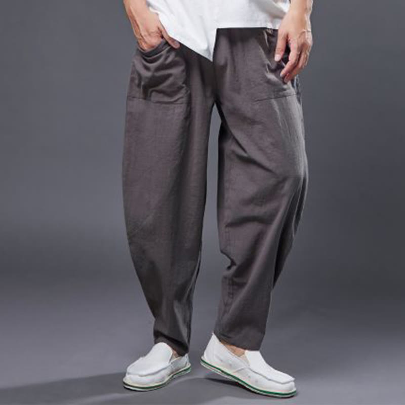 Cotton Ramie Linen Loose Meditation Harem Pants