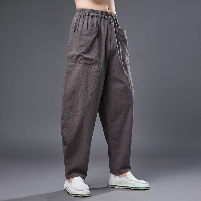 Cotton Ramie Linen Loose Meditation Harem Pants