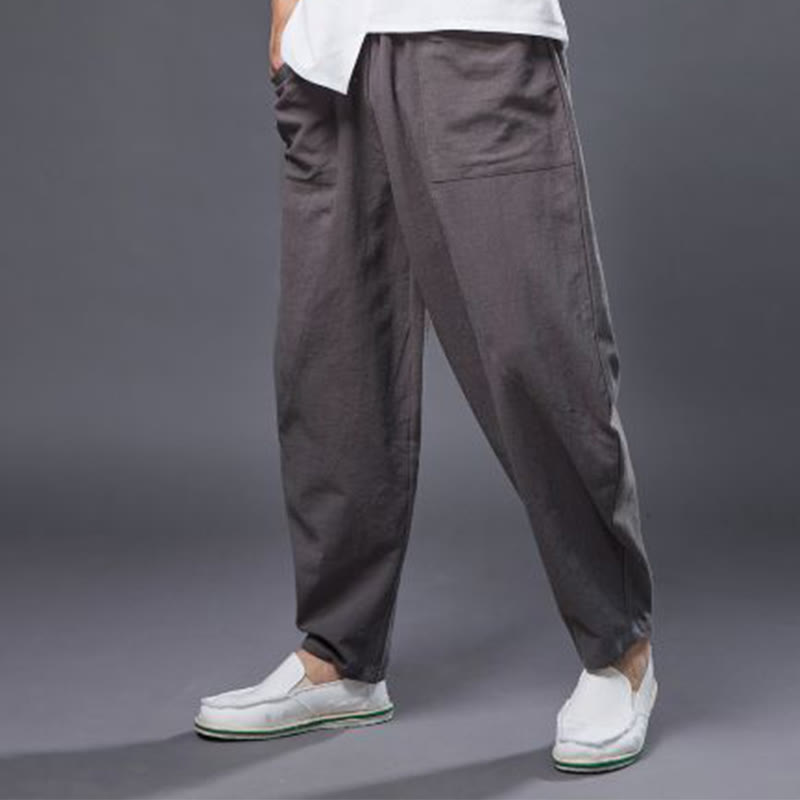 Cotton Ramie Linen Loose Meditation Harem Pants