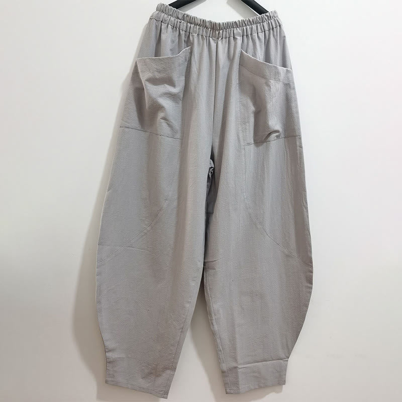 Cotton Ramie Linen Loose Meditation Harem Pants