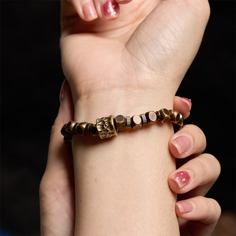 Copper Meteorite Pattern Balance Bracelet