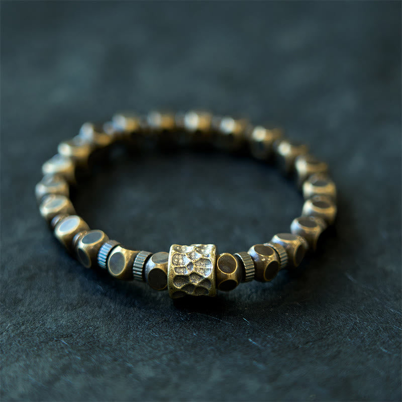 Copper Meteorite Pattern Balance Bracelet