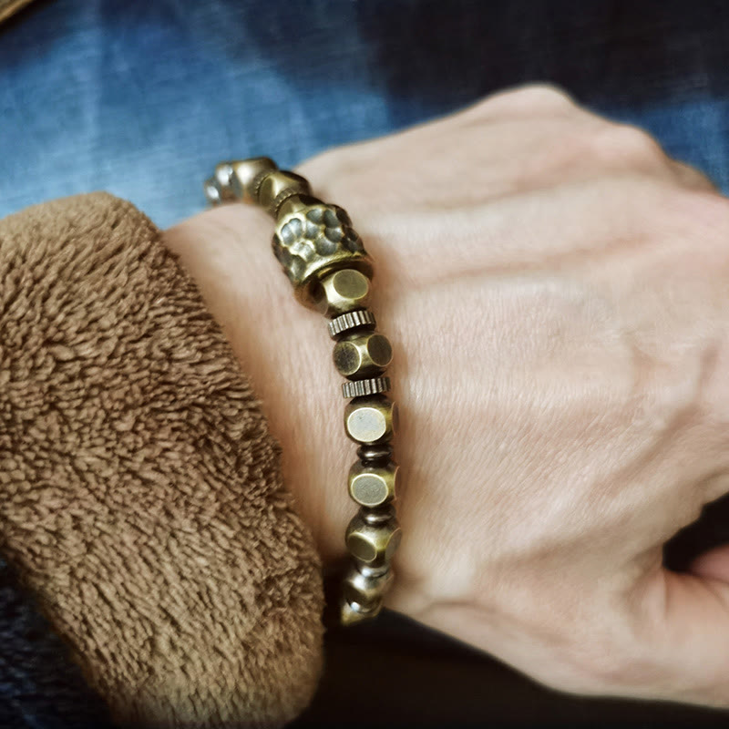 Copper Meteorite Pattern Balance Bracelet