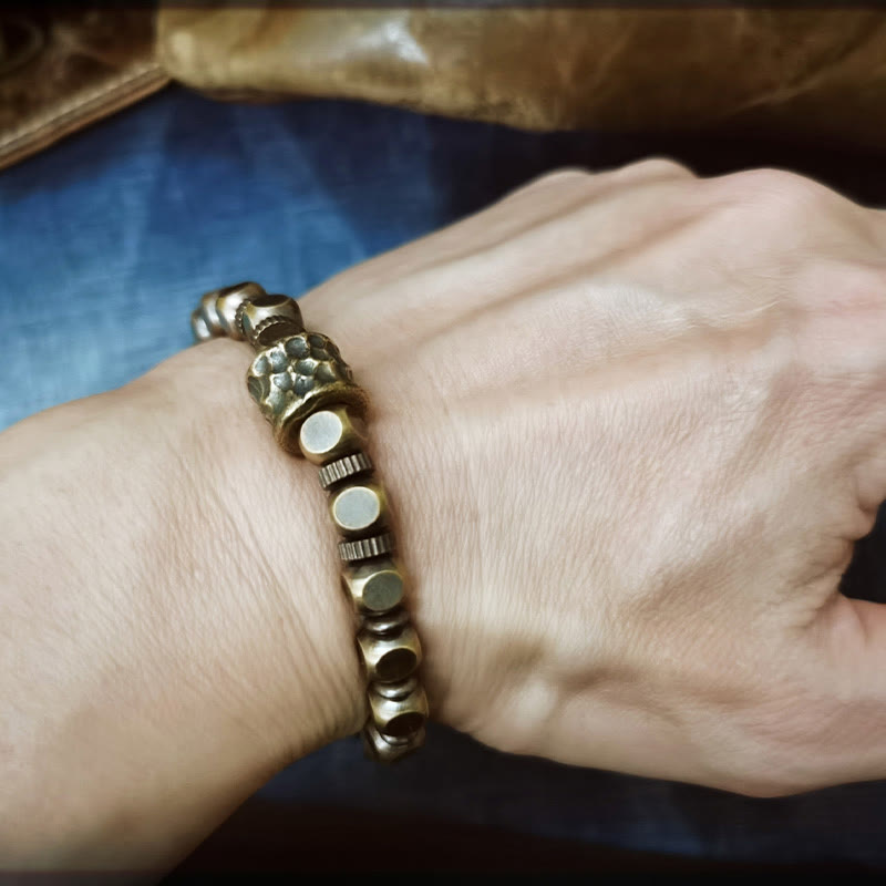 Copper Meteorite Pattern Balance Bracelet