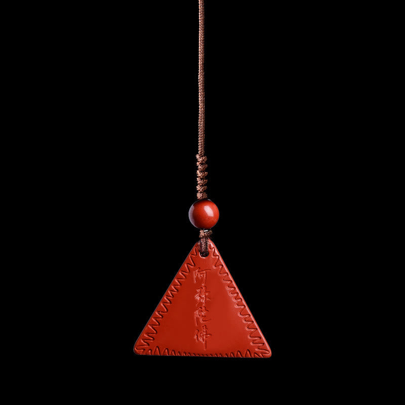 Cinnabar Amitabha Calm Necklace Pendant