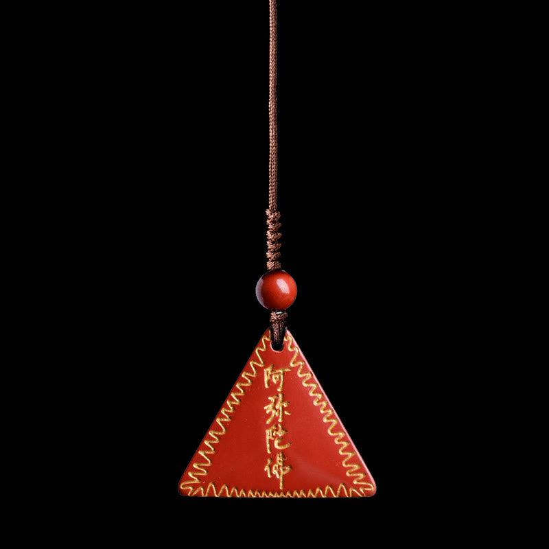 Cinnabar Amitabha Calm Necklace Pendant