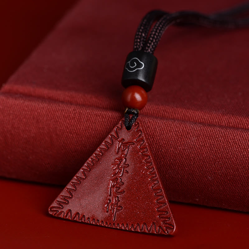 Cinnabar Amitabha Calm Necklace Pendant