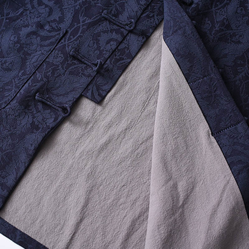 Breathable Cotton Jacquard Frog-Button Meditation Set