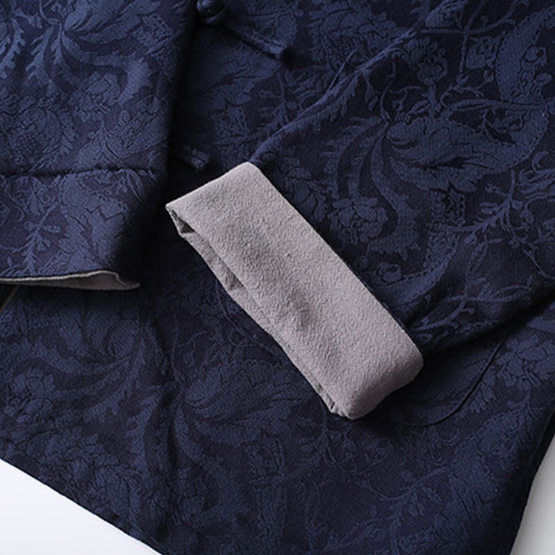 Breathable Cotton Jacquard Frog-Button Meditation Set