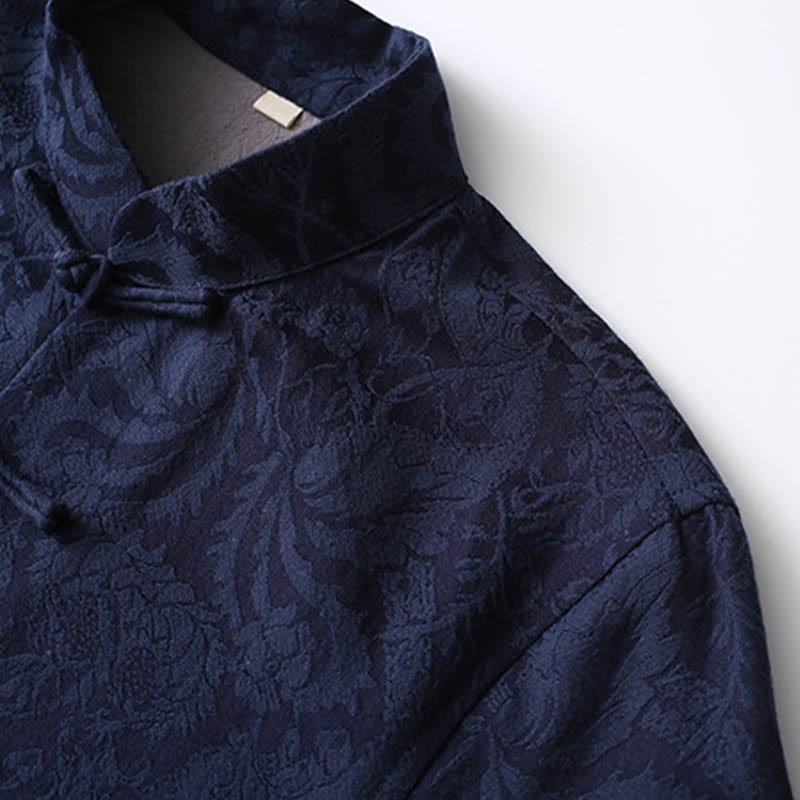 Breathable Cotton Jacquard Frog-Button Meditation Set