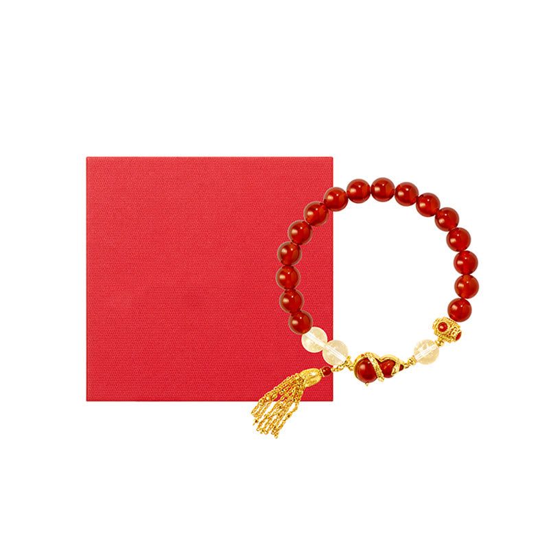 Red Agate Year Of The Snake Gourd Luck Bracelet Necklace Pendant (Extra 30% Off | USE CODE: FS30)