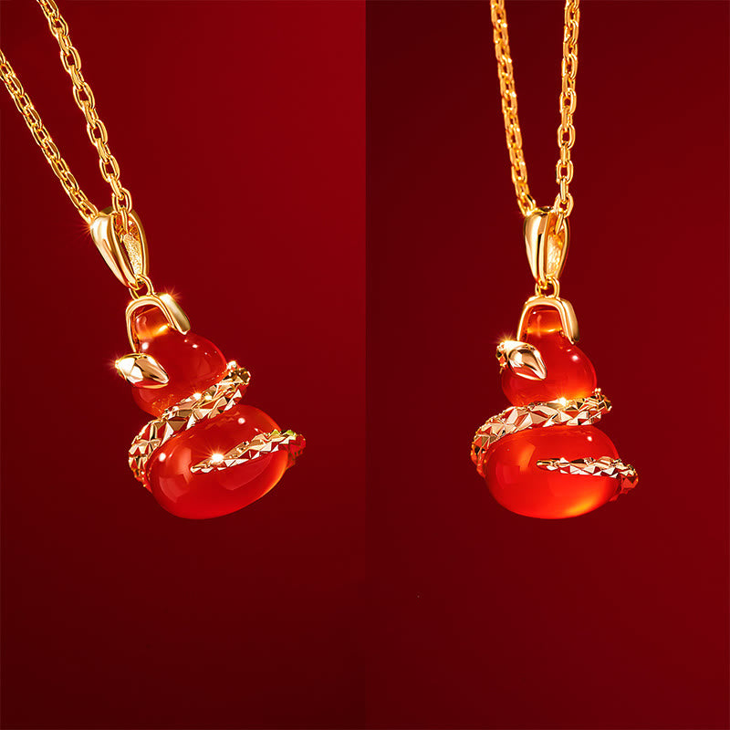 Red Agate Year Of The Snake Gourd Luck Bracelet Necklace Pendant (Extra 30% Off | USE CODE: FS30)