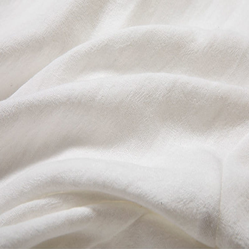 V-Neck Men's Linen Long Sleeve Shirt Zen Clothing