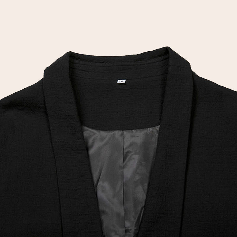 Fall Simple Cotton Men's Long Sleeve Mid-length Coat Clothing