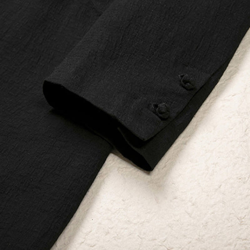 Fall Simple Cotton Men's Long Sleeve Mid-length Coat Clothing