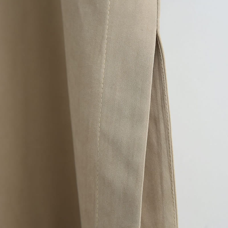 Fall Solid Color Chinese Frog-Button Cotton Men's Tang Suit Robe