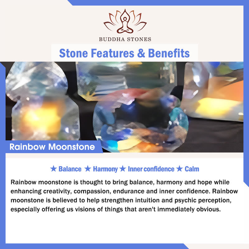 Natural Rainbow Moonstone Luminous Harmony Bracelet