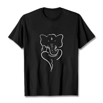 Ganesh Elephant Sketch Pattern Tee T-shirt