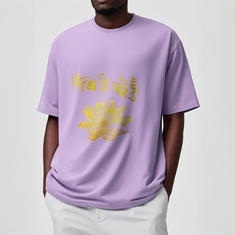 Golden Lotus Sanskrit Tee T-shirt