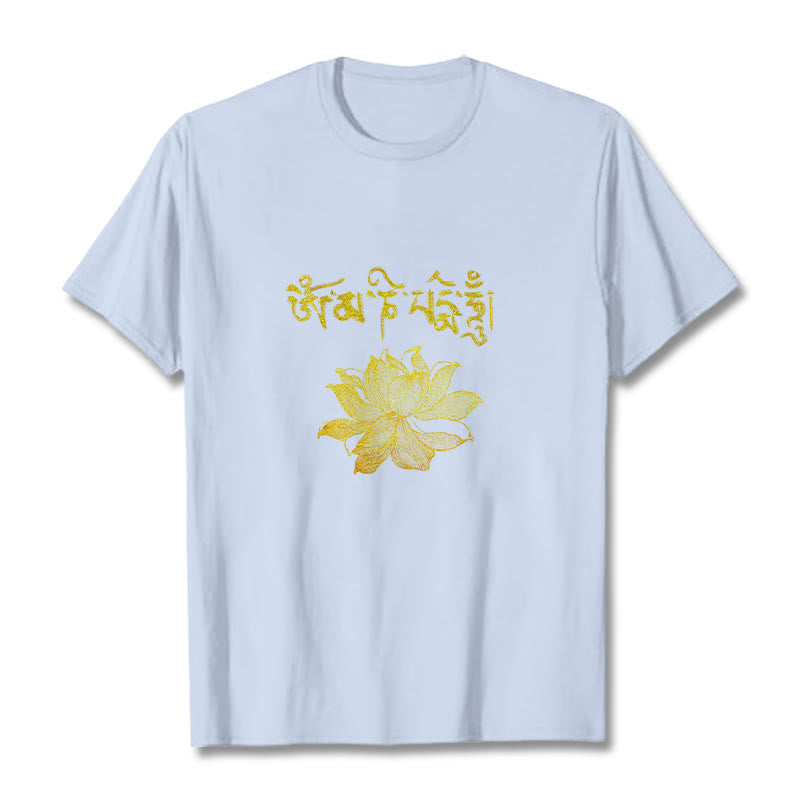 Golden Lotus Sanskrit Tee T-shirt