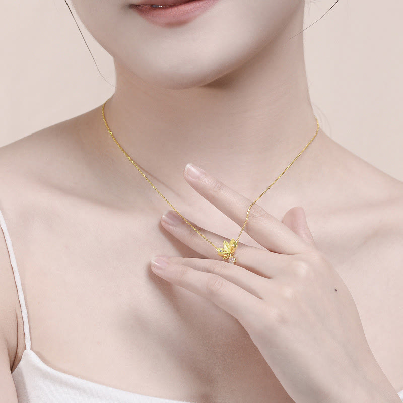 925 Sterling Silver Lotus Keep away evil spirits Necklace Pendant