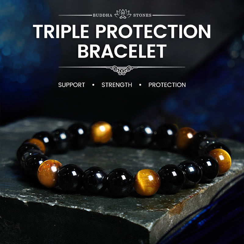 "Sending You Power and Protection" Tiger's Eye Bracelet Includes Gift Message Card