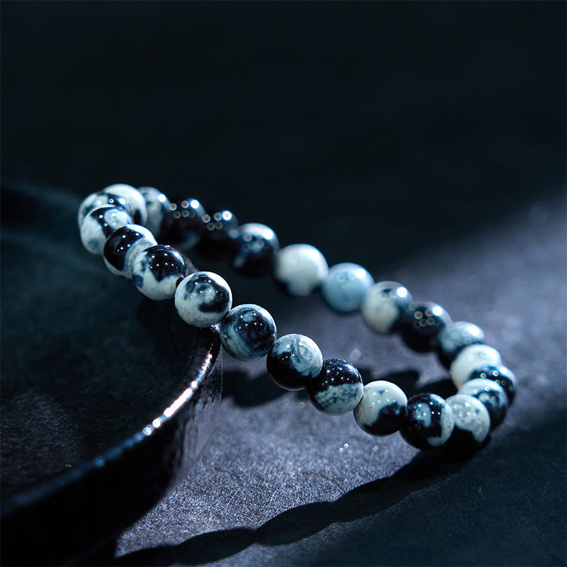 "May the Stars Guide Your Dreams" Orca Agate Bracelet Includes Gift Message Card
