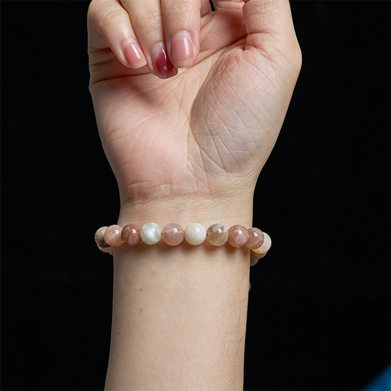 Peach Moonstone Healing Bracelet