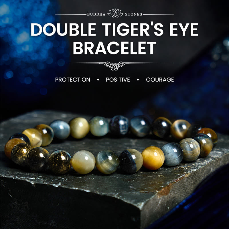 Yellow Blue Tiger Eye Courage Bracelet