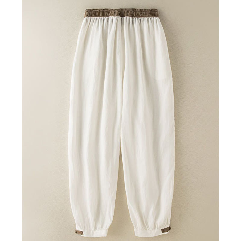 Breathable Cotton Drawstring Meditation Harem Pants