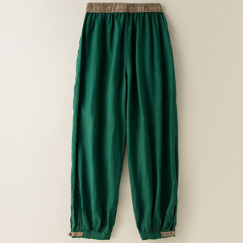 Breathable Cotton Drawstring Meditation Harem Pants
