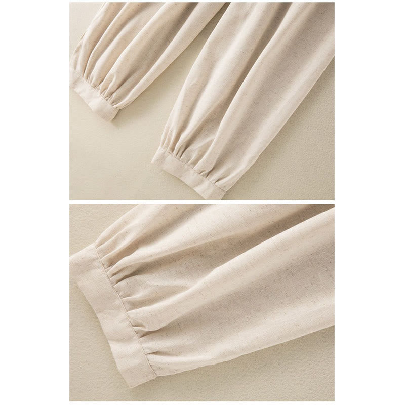 Breathable Cotton Drawstring Meditation Harem Pants
