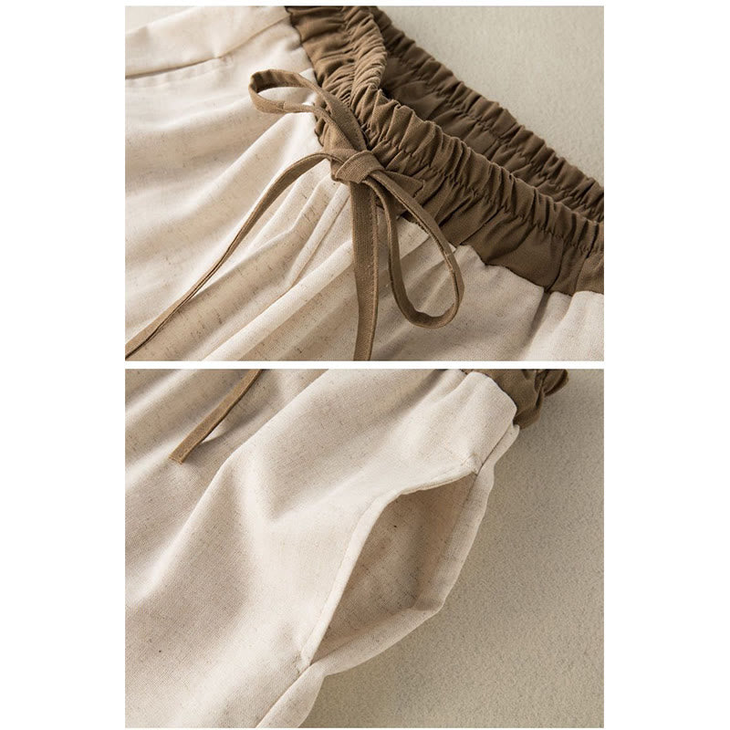 Breathable Cotton Drawstring Meditation Harem Pants