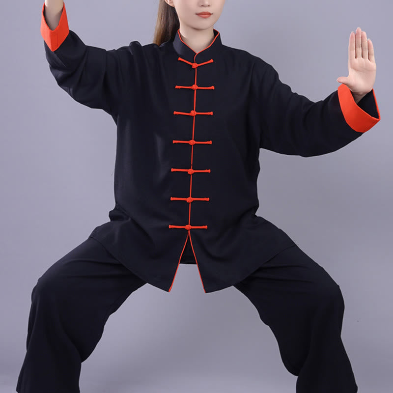 Cotton Linen Frog-Button Unisex Zen Meditation Set
