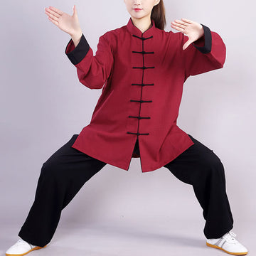 Cotton Linen Frog-Button Unisex Zen Meditation Set