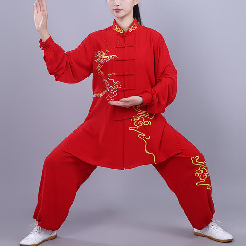 Breathable Cotton Frog-Button Qigong Meditation Suit Set