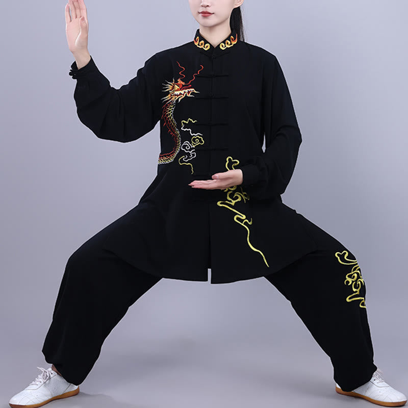 Breathable Cotton Frog-Button Qigong Meditation Suit Set