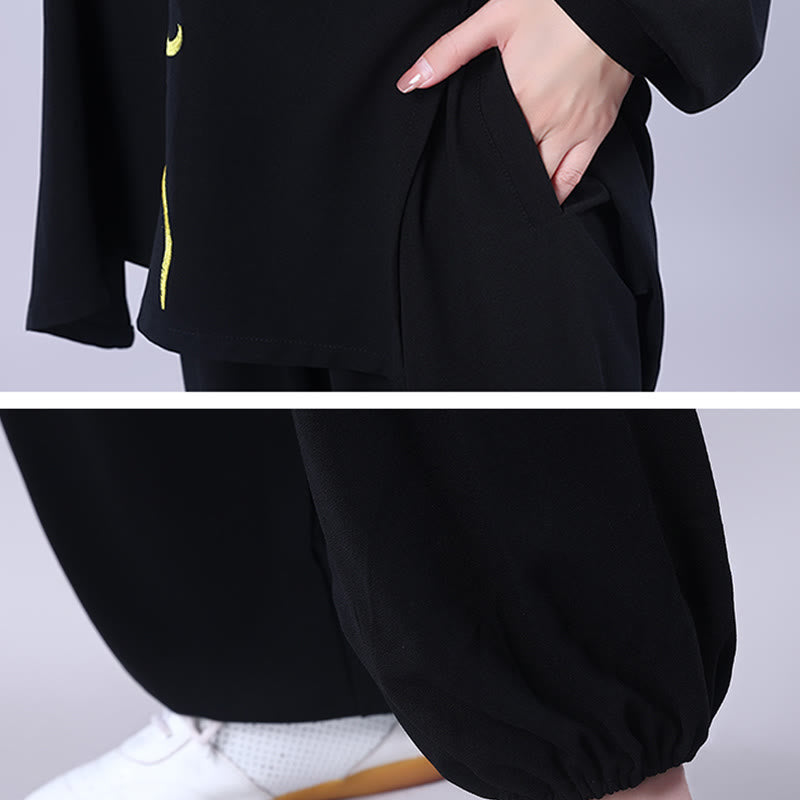 Breathable Cotton Frog-Button Qigong Meditation Suit Set