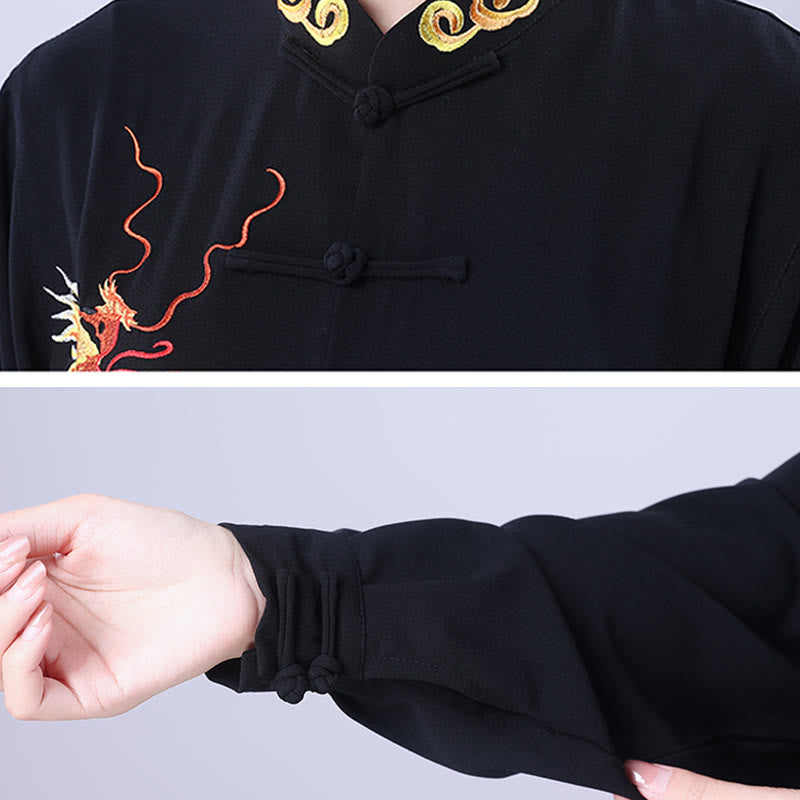 Breathable Cotton Frog-Button Qigong Meditation Suit Set