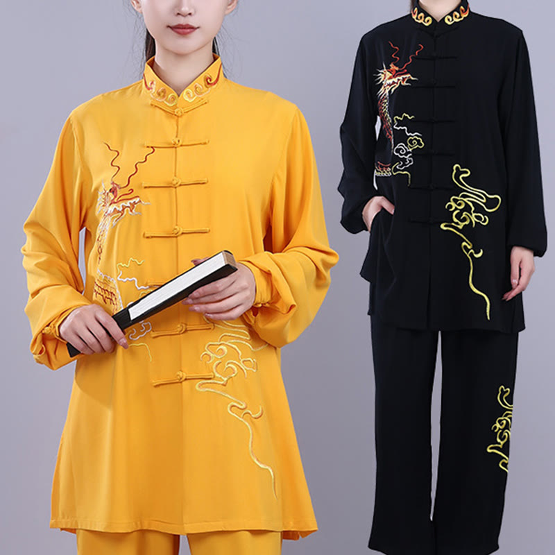 Breathable Cotton Frog-Button Qigong Meditation Suit Set