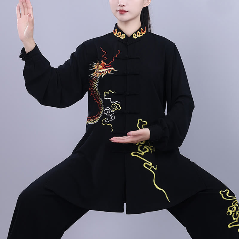 Breathable Cotton Frog-Button Qigong Meditation Suit Set